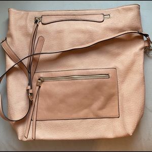 Light Pink Vegan Leather Crossbody